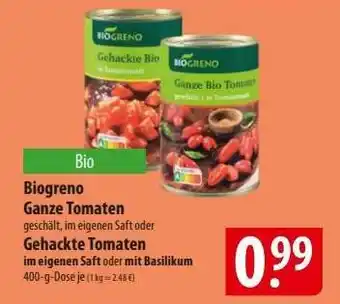Famila Nord Ost Biogreno ganze Tomaten Angebot