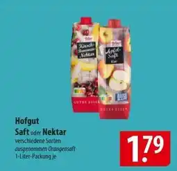 Famila Nord Ost Hofgut Saft oder Nektar Angebot
