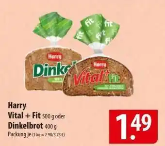 Famila Nord Ost Harry Vital+ fit oder Dinkelbrot Angebot