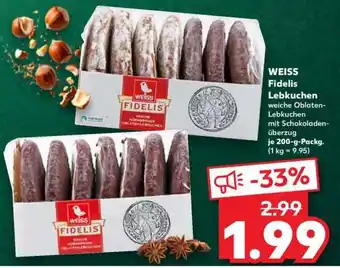 Kaufland WEISS Fidelis Lebkuchen Angebot