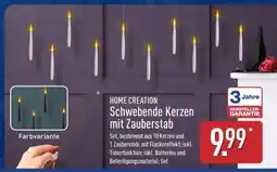 Aldi Nord HOME CREATION Schwebende Kerzen mit Zauberstab Angebot