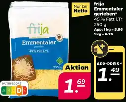 NETTO frija Emmentaler gerieben Angebot