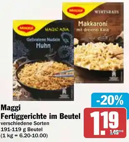 HIT Maggi Fertiggerichte im Beutel Angebot