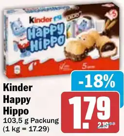 HIT Kinder Happy Hippo Angebot