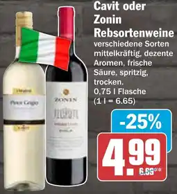 HIT Cavit oder Zonin Rebsortenweine Angebot