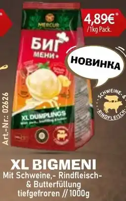 Mix Markt XL BIGMENI Mit Schweine,- Rindfleisch & Butterfüllung tiefgefroren Angebot