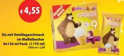 Mix Markt Eis mit Vanillegeschmack im Waffelbecher Angebot