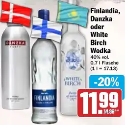 HIT Finlandia, Danzka oder White Birch Wodka Angebot