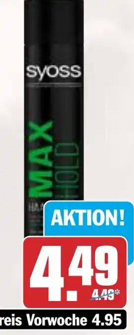 HIT Syoss Schaumfestiger oder Haarspray Angebot