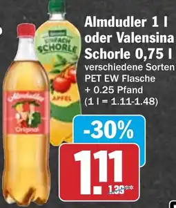 HIT Almdudler oder Valensina Schorle Angebot