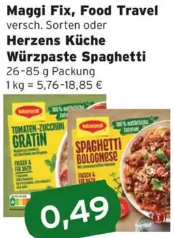 CAP Markt Maggi Fix, Food Travel oder Herzens Küche Würzpaste Spaghetti Angebot