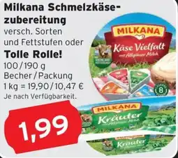 CAP Markt Milkana Schmelzkäsezubereitung oder Tolle Rolle Angebot