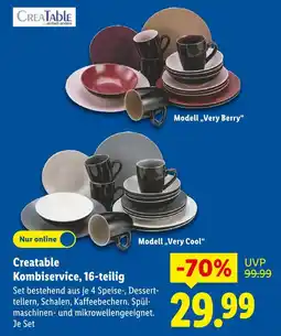 Lidl Creatable kombiservice, modell „very berry“ Angebot