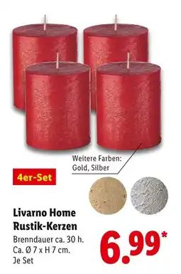 Lidl Livarno home rustik-kerzen Angebot