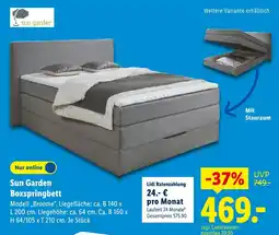 Lidl Sun garden boxspringbett Angebot