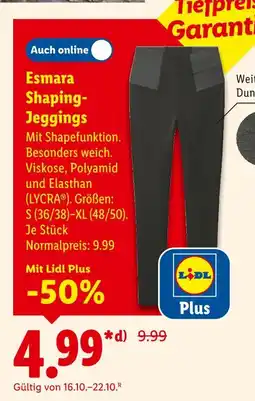 Lidl Esmara shaping-jeggings Angebot