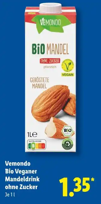 Lidl Vemondo bio veganer mandeldrink ohne zucker Angebot