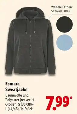 Lidl Esmara sweatjacke Angebot