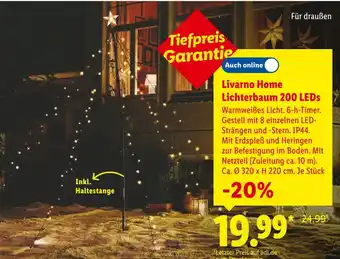 Lidl Livarno home lichterbaum 200 leds Angebot