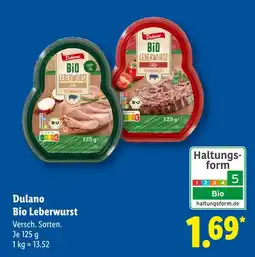 Lidl Dulano bio leberwurst Angebot