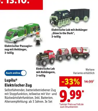 Lidl Lupilu elektrischer passagierzug mit anhänger Angebot