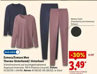 Lidl Esmara thermo-unterhemd/-unterhose Angebot