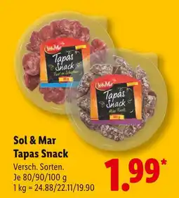 Lidl Sol & mar tapas snack fuet in scheiben Angebot