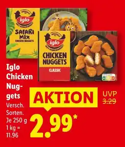 Lidl Iglo chicken nuggets safari mix Angebot