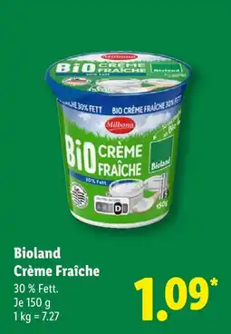 Lidl Milbona bioland crème fraîche Angebot