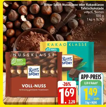 Marktkauf Ritter sport nussklasse tafelschokolade Angebot
