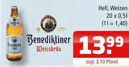 Getränke Oase Benediktiner weissbräu hell, weizen Angebot
