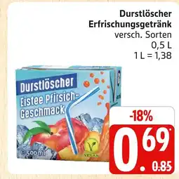 Marktkauf Durstlöscher erfrischungsgetränk eistee pfirsich-geschmack Angebot