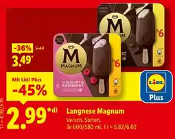 Lidl Langnese magnum yoghurt & raspberry Angebot