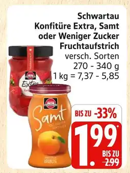 Marktkauf Schwartau konfitüre extra, samt oder weniger zucker fruchtaufstrich Angebot