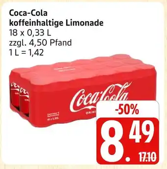 Marktkauf Coca-cola koffeinhaltige limonade Angebot