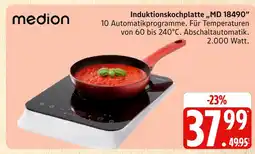 Marktkauf Medion induktionskochplatte „md 18490“ Angebot