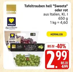 Marktkauf Edeka tafeltrauben hell sweeta Angebot