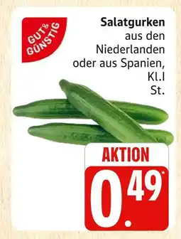 Marktkauf Gut & günstig salatgurken aus den niederlanden Angebot