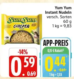 Marktkauf Yum yum instant nudeln Angebot