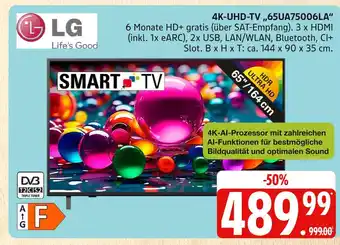 Marktkauf Lg 4k-uhd-tv „65ua75006la“ Angebot