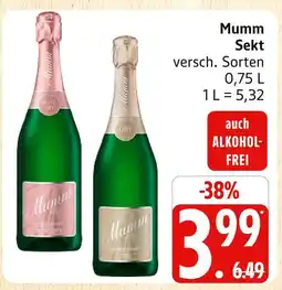 Marktkauf Mumm sekt Angebot