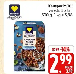 Marktkauf Edeka herzstücke knusper müsli Angebot