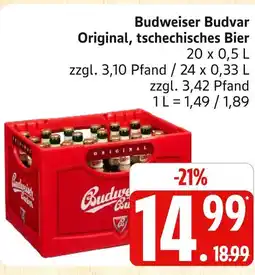 Marktkauf Budweiser budvar original, tschechisches bier Angebot