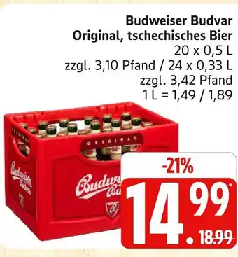 Marktkauf Budweiser budvar original, tschechisches bier Angebot