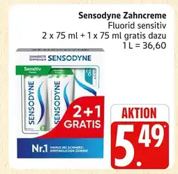 Marktkauf Sensodyne zahncreme fluorid sensitiv Angebot