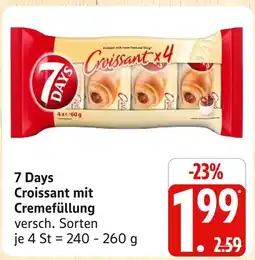 Marktkauf 7 days croissant mit cremefüllung Angebot