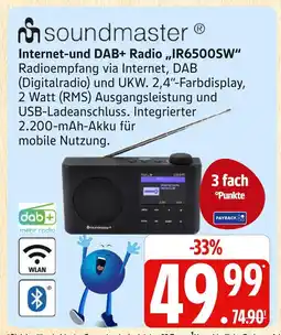 Marktkauf Soundmaster internet-und dab+ radio „ir6500sw“ Angebot