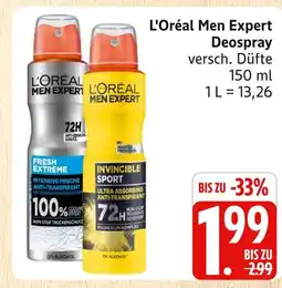 Marktkauf L'oréal men expert fresh extreme deospray Angebot