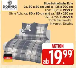 Marktkauf Dobnig homeware biberbettwäsche eule Angebot