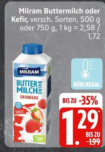 Edeka Milram buttermilch oder kefir Angebot